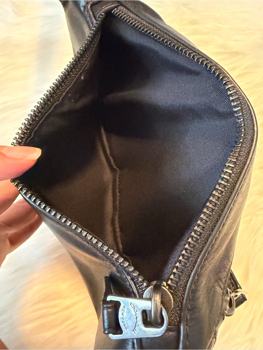 COACH Warren Mini Belt Bag/Fanny Pack Black Signature Coated Canvas No Hang Tag - Picture 4 of 16